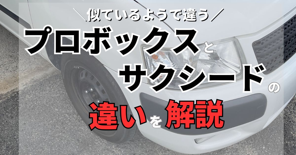 似ているようで違う！トヨタ・プロボックスとサクシードの違いを解説【釣り車】 